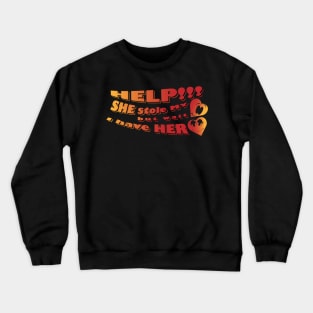 Curved Valentines Day 2023 Steals (SHE) Of Hearts Everyone Hunts Crewneck Sweatshirt